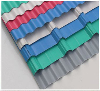 The use of colored steel plates